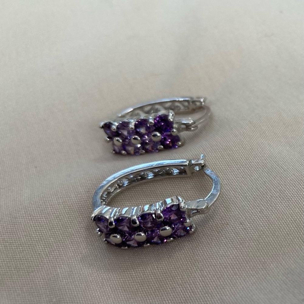 Beautiful purple earrings